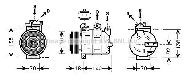 AVA QUALITY COOLING Компрессор, кондиционер OLK356